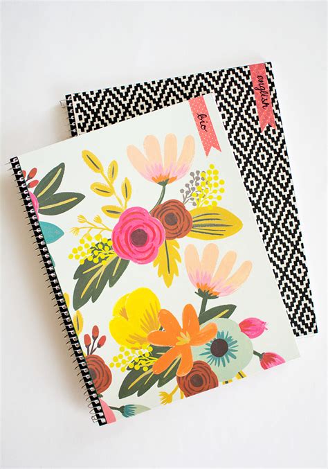 DIY Decorated Notebooks with Labels- PBteen Stylehouse - Homey Oh My