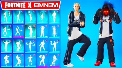 Fortnite EMINEM Skin Showcase with Icon Series Emotes & Legendary ...