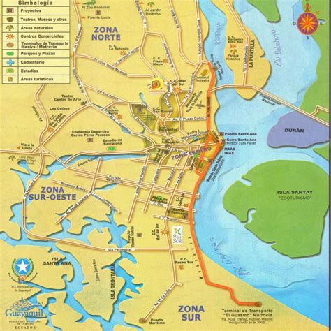 mapa de la ciudad | Travel Guayaquil | Pinterest | Guayaquil, Map and ...