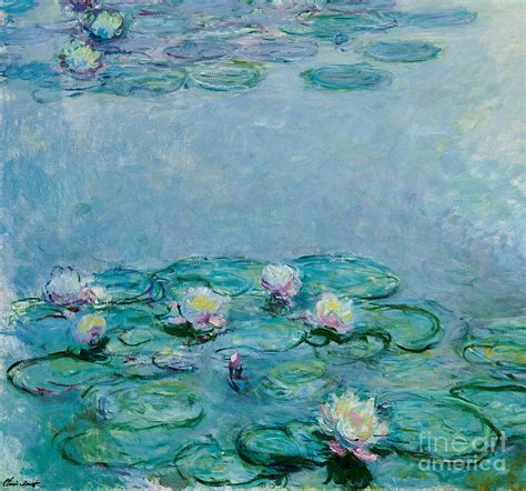 Water Lilies Painting by Claude Monet - Pixels