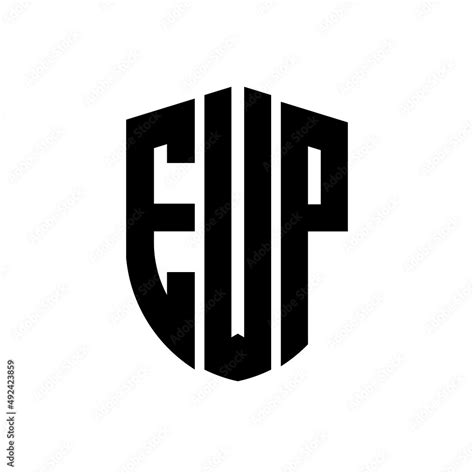 EWP letter logo design. EWP modern letter logo with black background ...