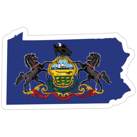 State Proud Girl PENNSYLVANIA vinyl decal sticker Black Red Blue White ...