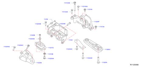 2017 Nissan Sentra SEDAN SL Engine Mount (Right) - 11210-5UD0A ...