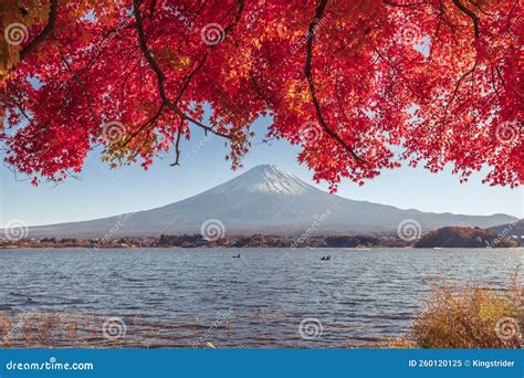 Lake Kawaguchi in Autumn, Japan Stock Image - Image of mawatari, park ...