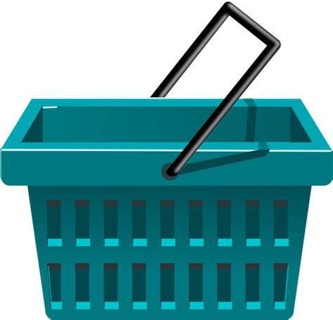 Blue shopping cart vector image | Public domain vectors