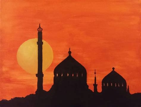 Mosque at Sunset. Painting in Peace series. Angel Mayo Art | Jungs ...