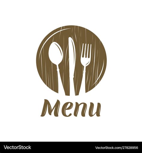 Restaurant menu logo or label cooking cuisine Vector Image