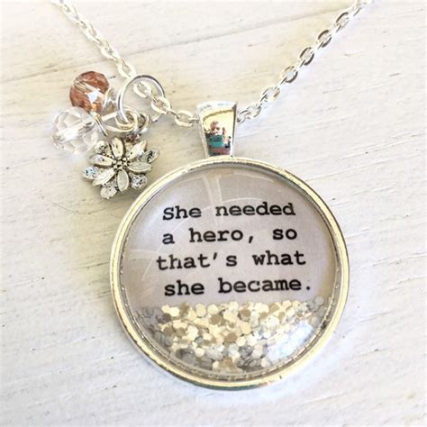 Personalized Jewelry/inspirational Quote Necklace/she Needed a | Etsy