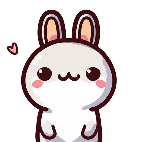 Cute Rabbit illustration Rabbit kawaii chibi vector drawing style ...