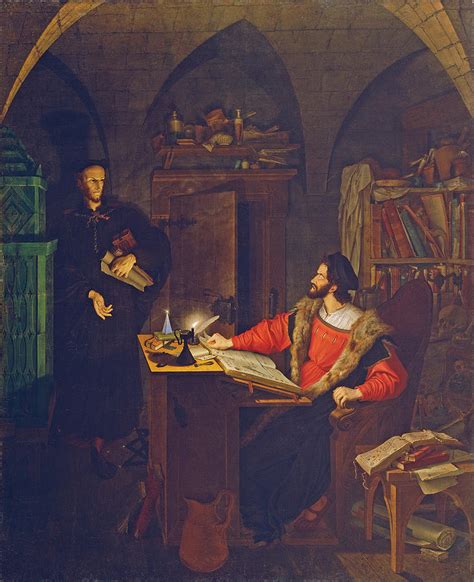 Faust and Mephisto in the study Painting by Ludwig Ferdinand Schnorr ...