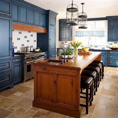 KITCHEN – Great looking blue kitchen that mixes beautifully with the ...