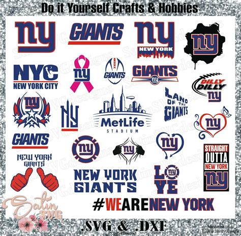 New York Giants Design Set SVG Files, NFL Football - Cricut, Silhouette ...