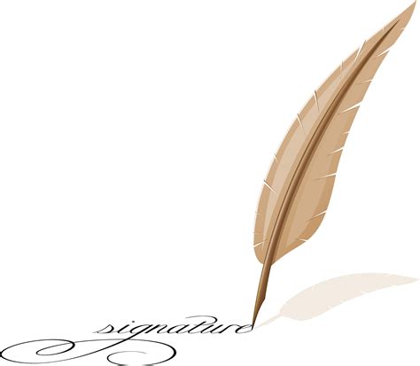 feather and signature 488893 Vector Art at Vecteezy