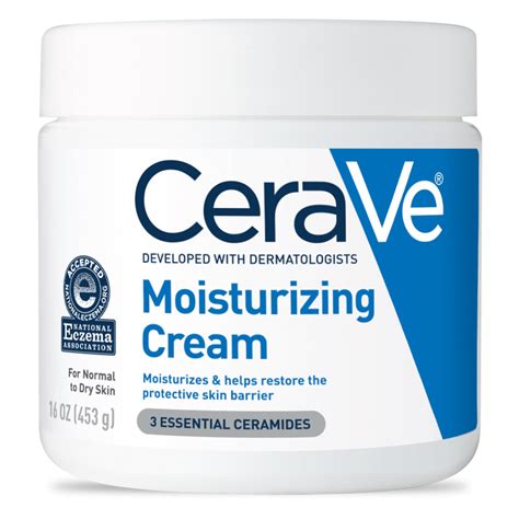 CeraVe Moisturizing Cream, Daily Face and Body Moisturizer for Dry Skin ...