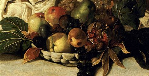 Basket Of Fruit Detail Bacchus Painting by Caravaggio