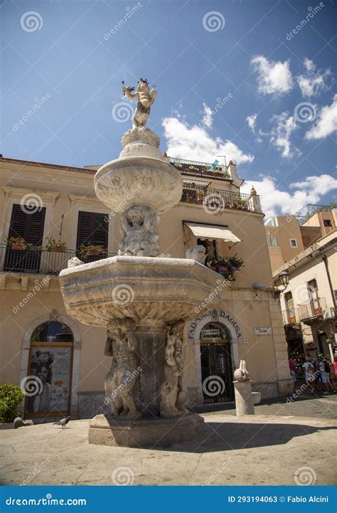 Fountain Details of Taormina Editorial Stock Photo - Image of details ...