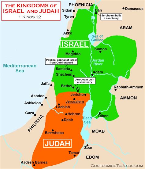 Map Of Divided Kingdom Judah And Israel - Share Map