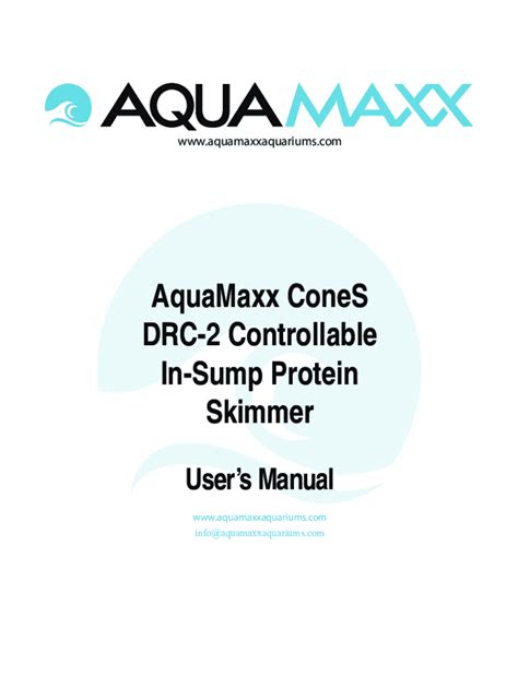 Fillable Online AquaMaxx ConeS CO Protein Skimmer Setup Guide Fax Email ...