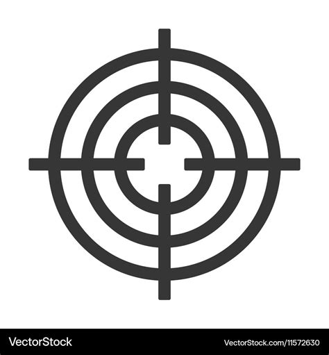 Shooting target icon isolated on white background Vector Image