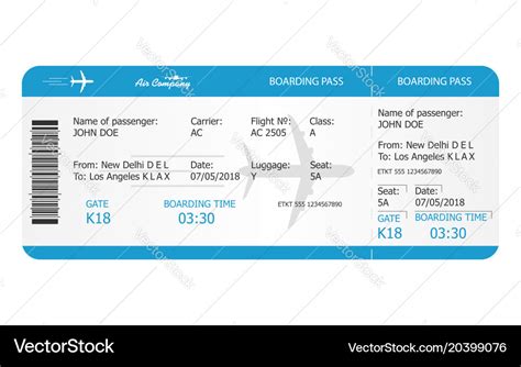 Blank Boarding Pass