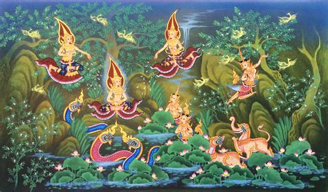 Traditional Thailand Artwork - Thai Paintings For Sale | Royal Thai Art