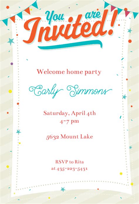 Party Invitation Template Microsoft Word Database