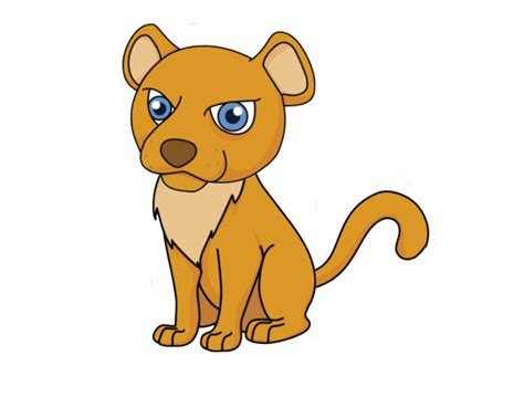 Animals Animated Clipart: baby_cougar_animation_5C