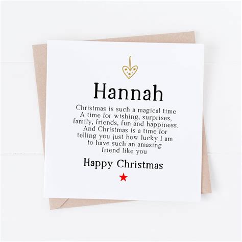 Personalised Friend Christmas Card By Word Up Creative