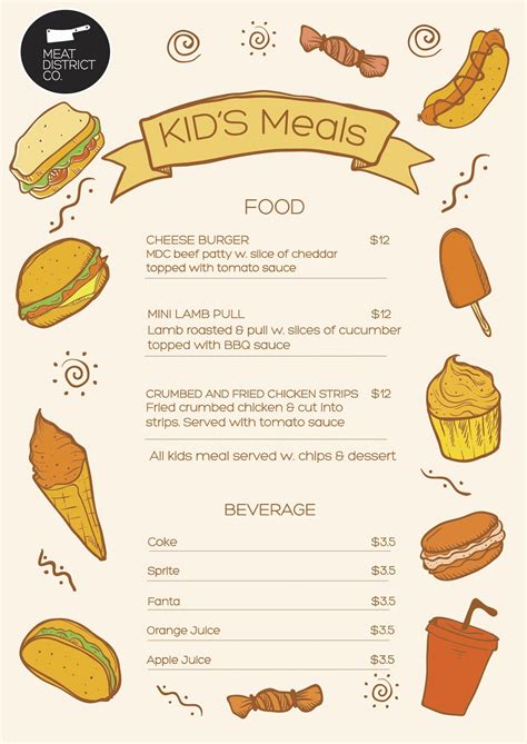 Kids Menu | Kid Friendly Restaurant | King Street Wharf | Meat District Co.