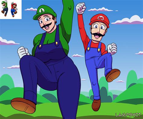 Papa Mario and Mama Luigi by Lampshit on Newgrounds