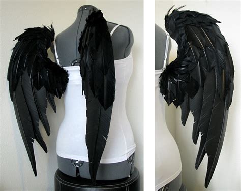 RESERVED - Sentinel - Handmade Black Angel Costume Wings - 24"H x 30"W ...