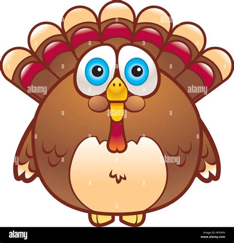 A cartoon fat turkey that is brown in color Stock Vector Image & Art ...