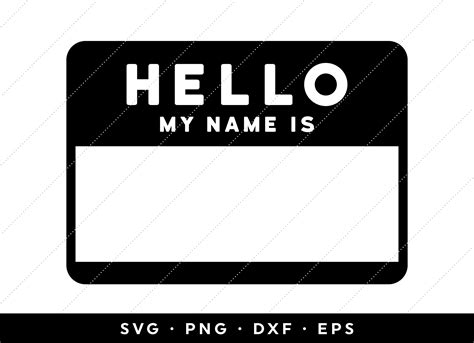 Hello My Name is SVG Name Tag SVG Name Badge SVG Hello - Etsy Singapore