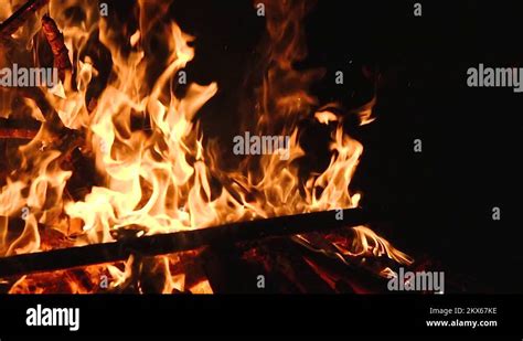 fire flames and glowing ash particles background Stock Video Footage ...