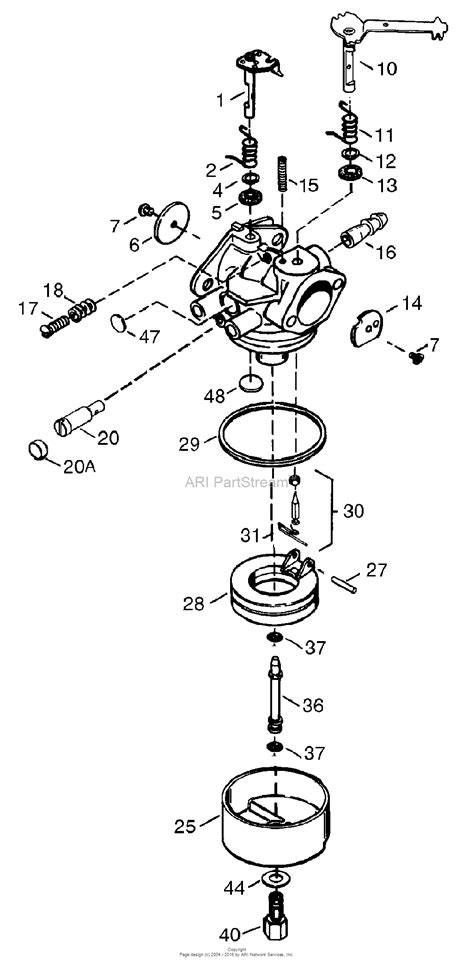 MTD 24A-495D099 (247.775880) (2003) Parts Diagram for Carburetor