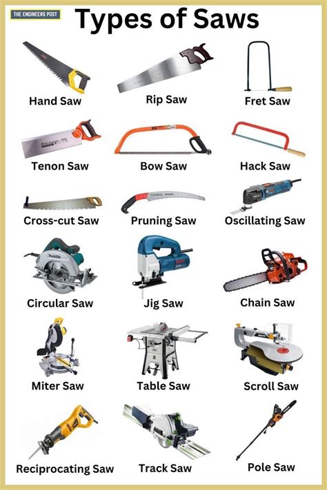 Different Types of Saws Every DIYer Should Know | Saw Tools ...