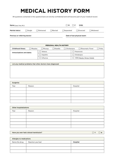 Medical Forms Charts - 10 Free PDF Printables | Printablee