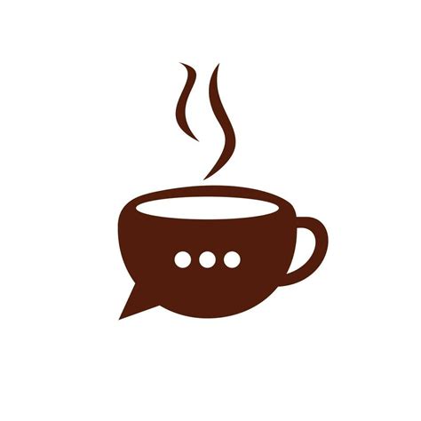 Coffee chat vector logo design. Coffee talk forum logo design template ...