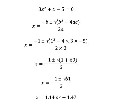 The Quadratic Formula for GCSE Maths - Quadratic Equations - Tutor In