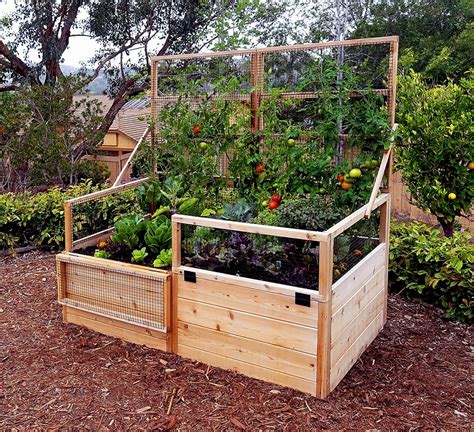 Garden Trellis | Raised Gardening Bed 6'x3' Trellis-Lid Option Kit - OLT