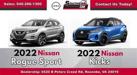 2022 Nissan Rogue Sport vs 2022 Nissan Kicks