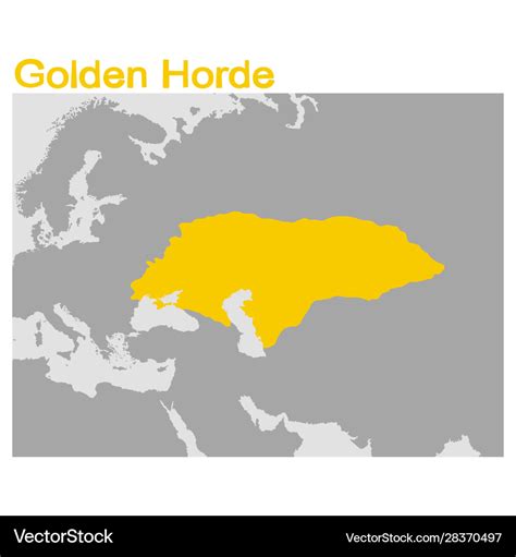 With map golden horde Royalty Free Vector Image