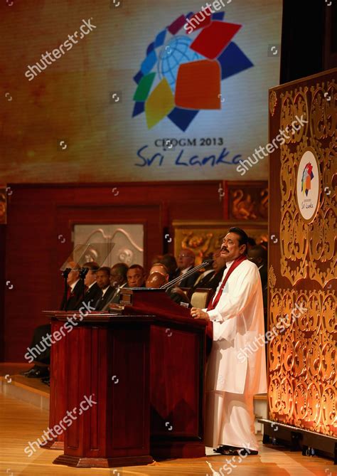 President Mahinda Rajapaksa Sri Lanka Gives Editorial Stock Photo ...