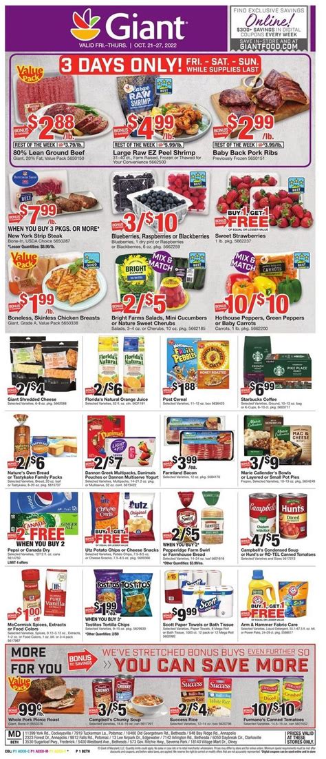 Giant Weekly Ad Oct 21 - 27, 2022 - WeeklyAds2