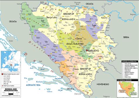 Bosnia and Herzegovina Map (Political) - Worldometer