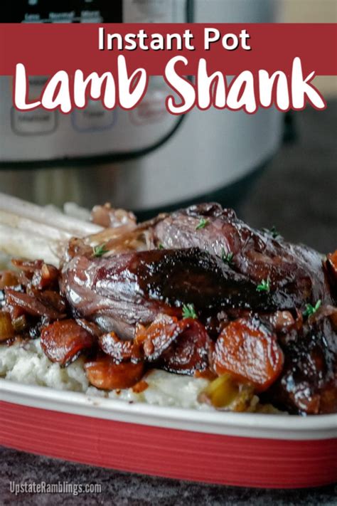 Instant Pot Lamb Shank Recipe - Upstate Ramblings