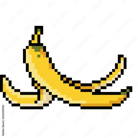 vector pixel art banana peel Stock Vector | Adobe Stock