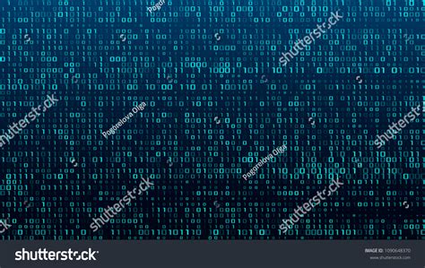 Stream Binary Matrix Code On Screen Stock Vector (Royalty Free ...