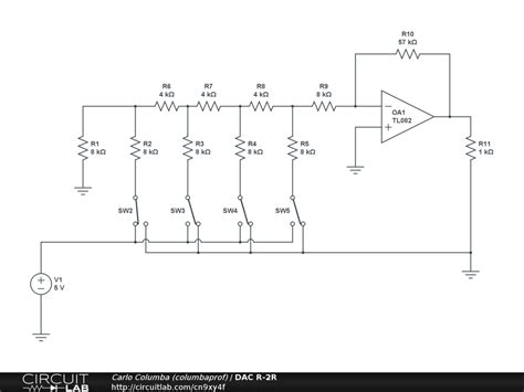 R 2r Ladder Dac 4 Bit