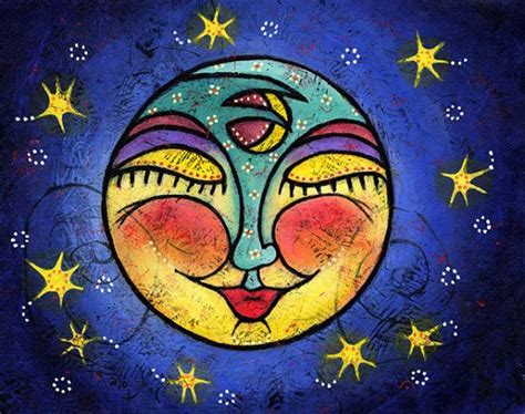 Colorful Moon Paintings | Colorful paintings for sale by Arizona artist ...